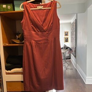 Kay Unger Sleeveless Midi Dress in Deep Pink